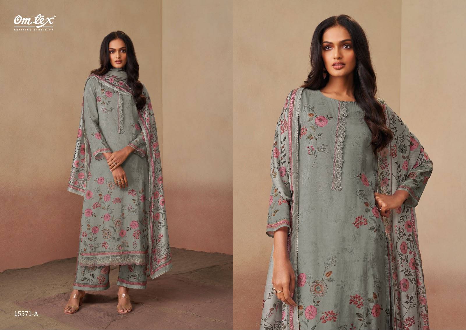 CAMERINA By Om Tex 15571 Series Beautiful Festive Suits Stylish Colorful Fancy Casual Wear & Ethnic Wear Muslin Dresses At Wholesale Price